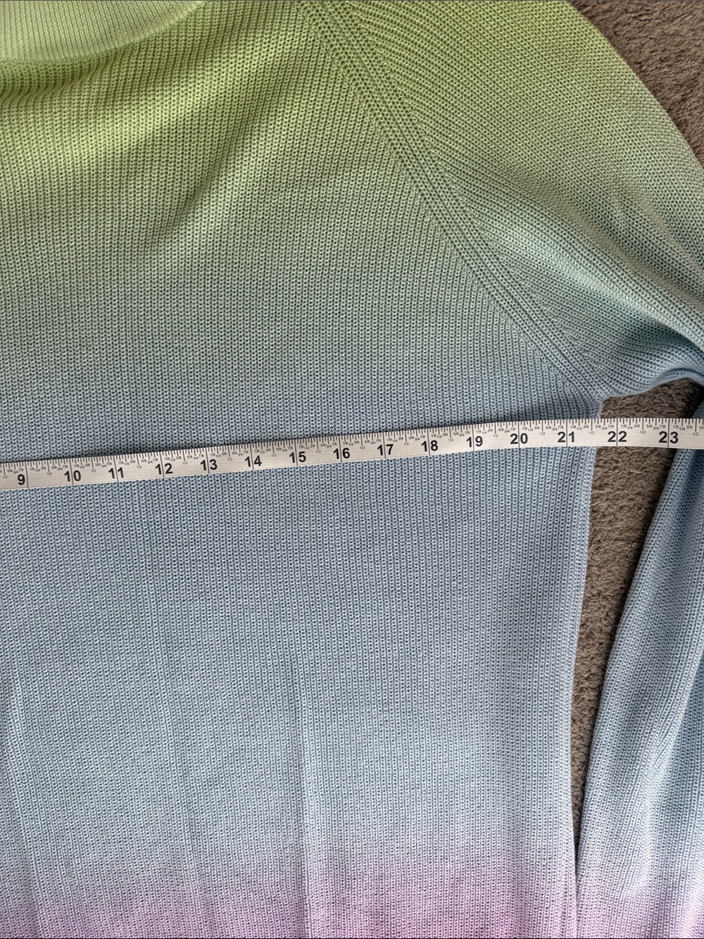 Scotch & Soda Pastel Gradient Crewneck Sweater - Green, Blue, Pink - Picture 5 of 13